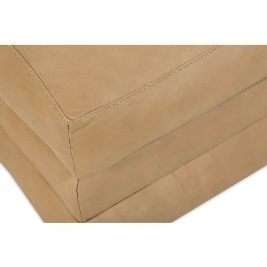 Picture of Madeline Leather Built to Floor Ottoman